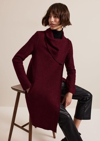 Phase Eight Bellona Coats Dark Red Australia | BT7245031